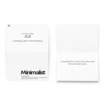 Minimalist | A Greeting Card For A Person Values Simplicity