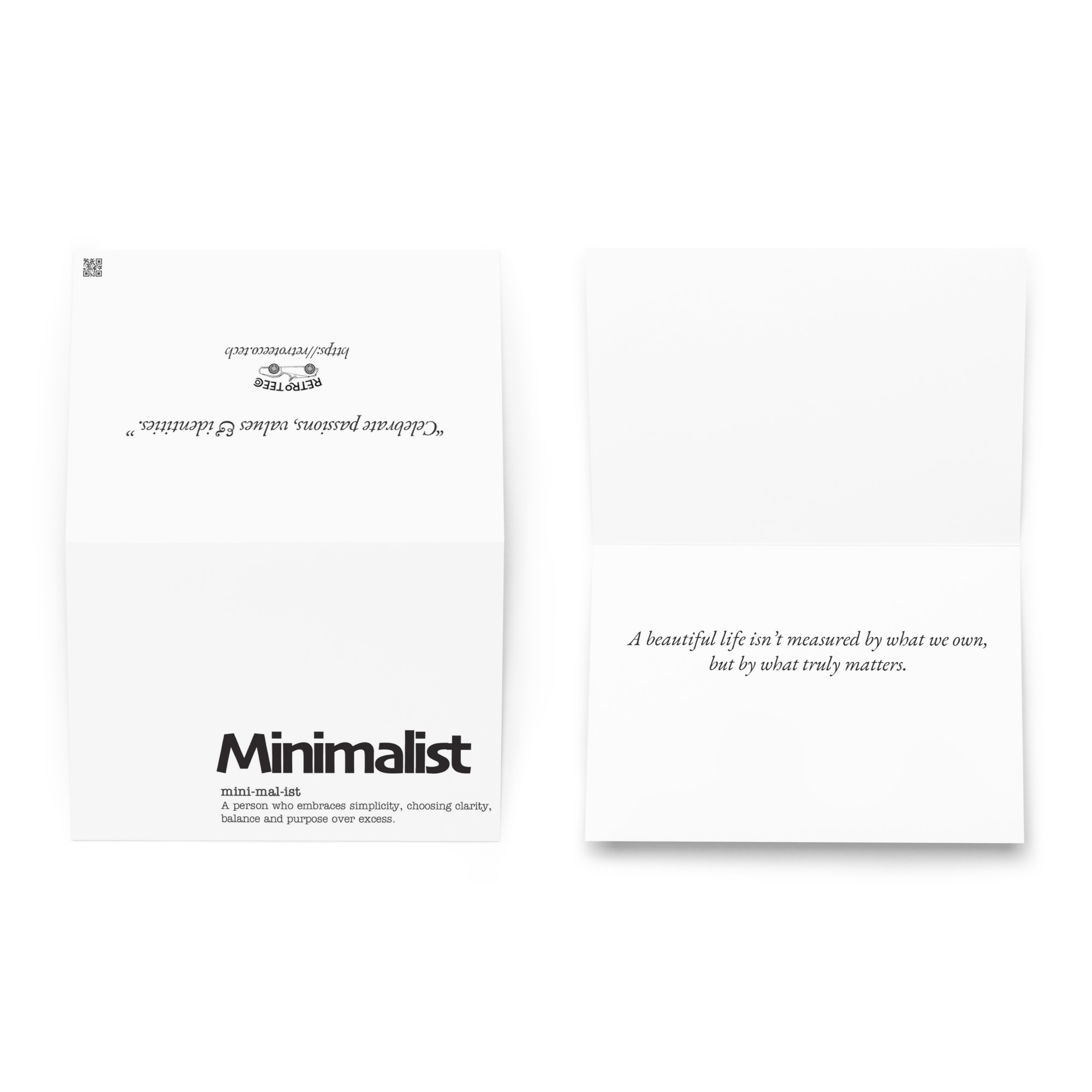 greeting-card-5.83x8.27-front-6a2b363fae0f5.jpg Minimalist | A Greeting Card For A Person Values Simplicity - Image 1