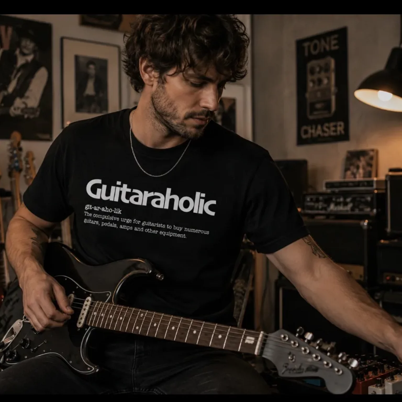 Guitaraholic RETRO TEE CO